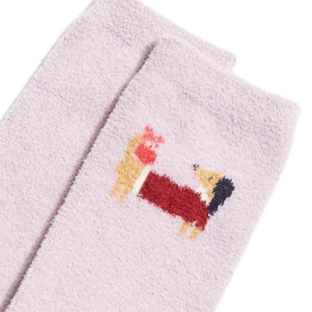 Vera Bradley Fleece Blanket Sock Set Dogs‎ Holiday Hounds Red Plush Cozy 50x80 - Picture 5 of 5